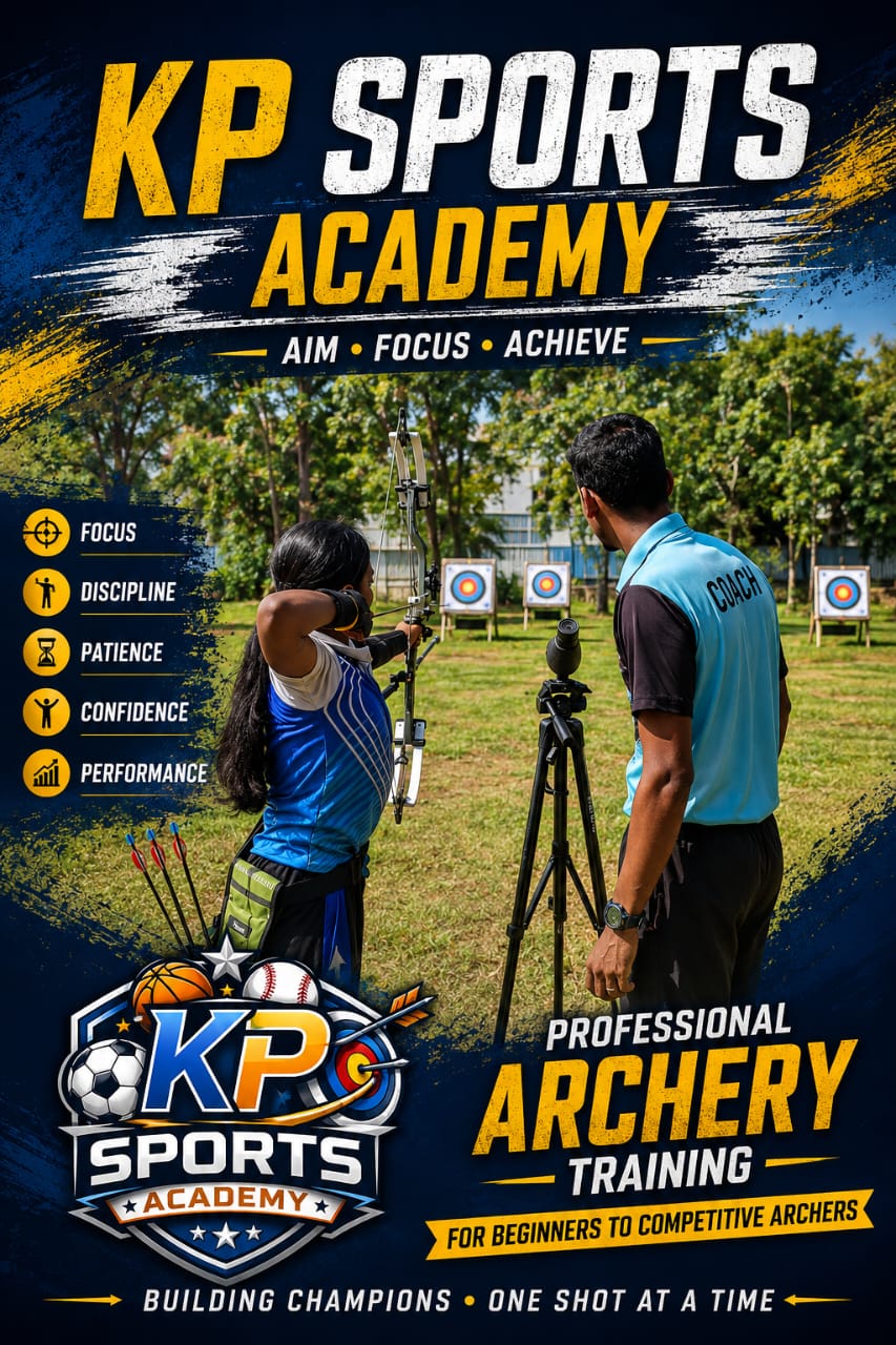 Athlete aiming at target